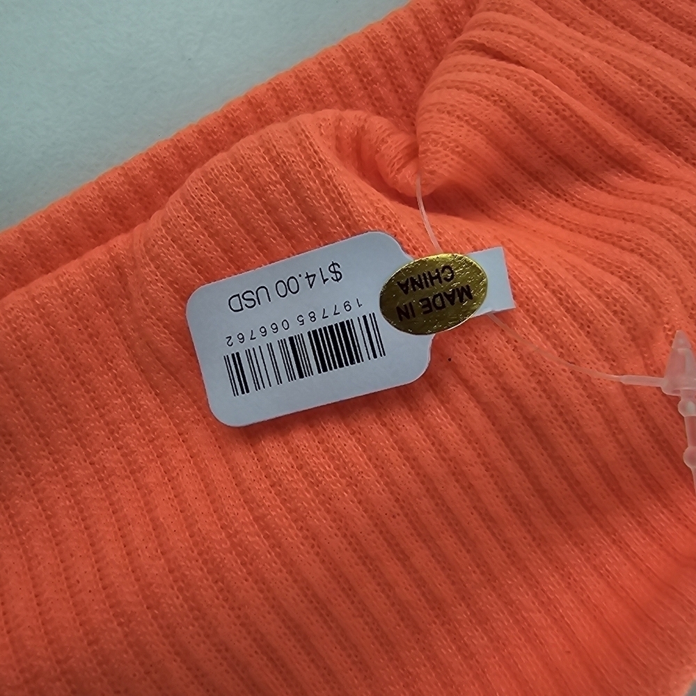 NWT Free People Super Wide Soft Headband Neon Orange - Picture 7 of 7